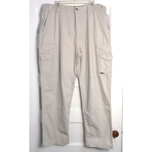 Tru Spec Tactical Pants Mn 40x32 Ivory Cargo Canvas Relaxed Work Utility Outdoor - Picture 1 of 10